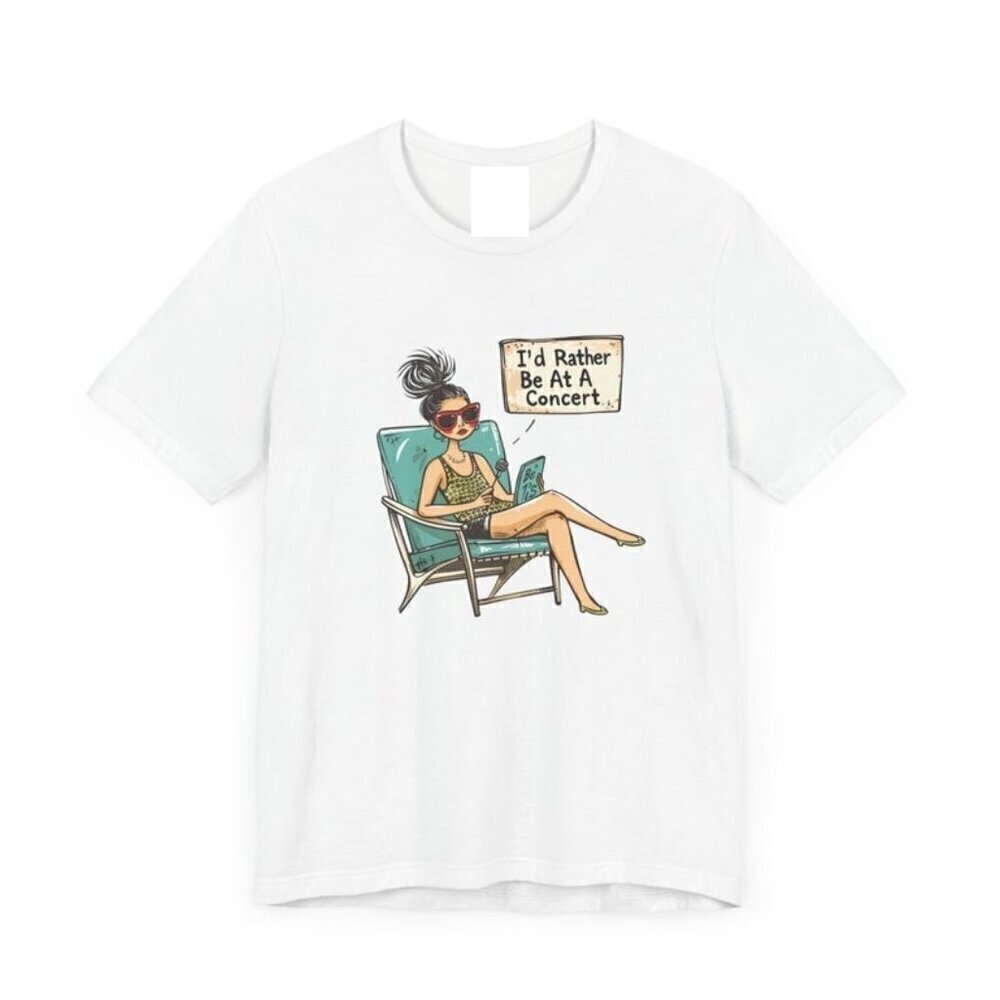 Id Rather Be At A Concert Music Fan Retro Unisex T-Shirt